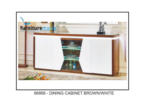 Dining Cabinet Brown/White-96868