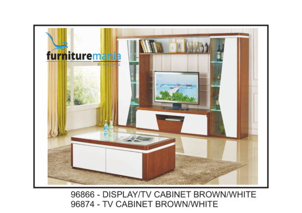 Display/TV Cabinet Brown/White-96866/96874