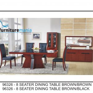 8 Seater Dining Table Brown/Black- 96326