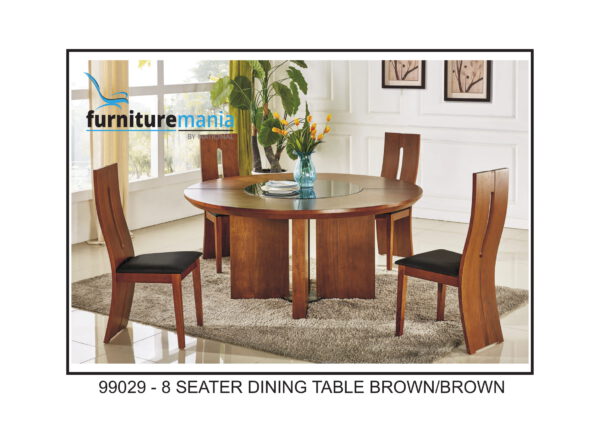 8 Seater Dining Table Brown/Brown