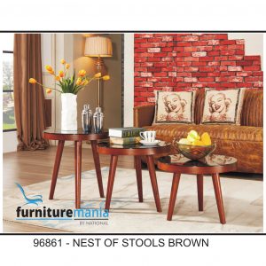 Nest Of Stools Brown-96861